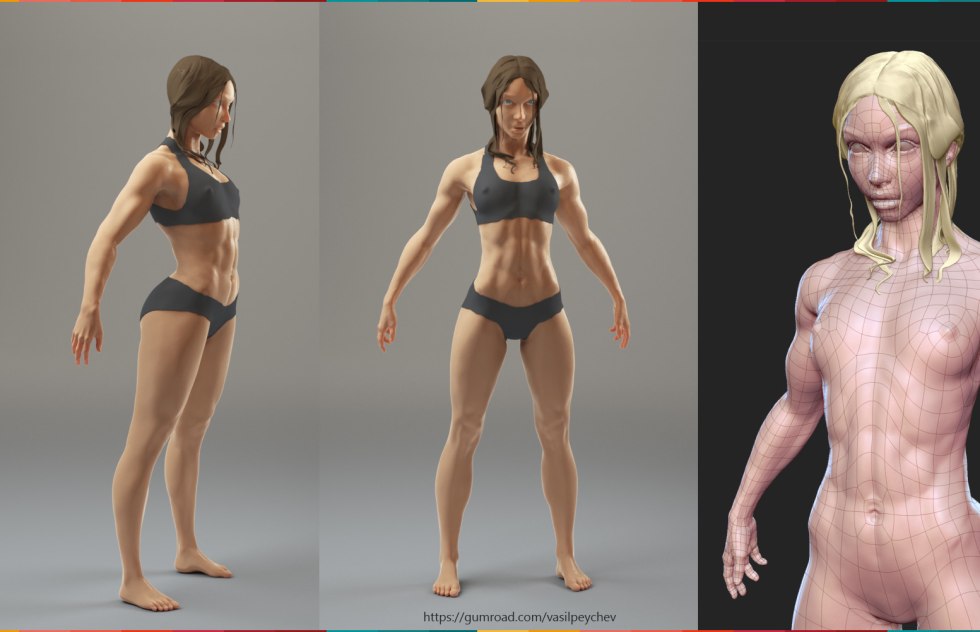 Plant female character without clothing