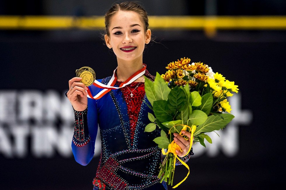 Camila Valieva skater girl on a ball