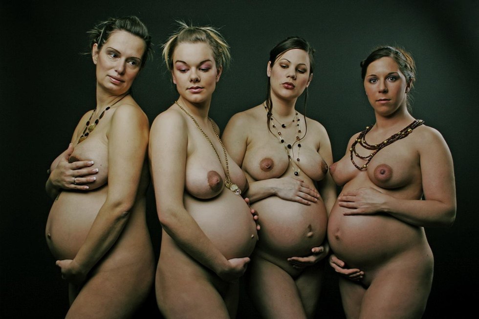 Naked pregnant women