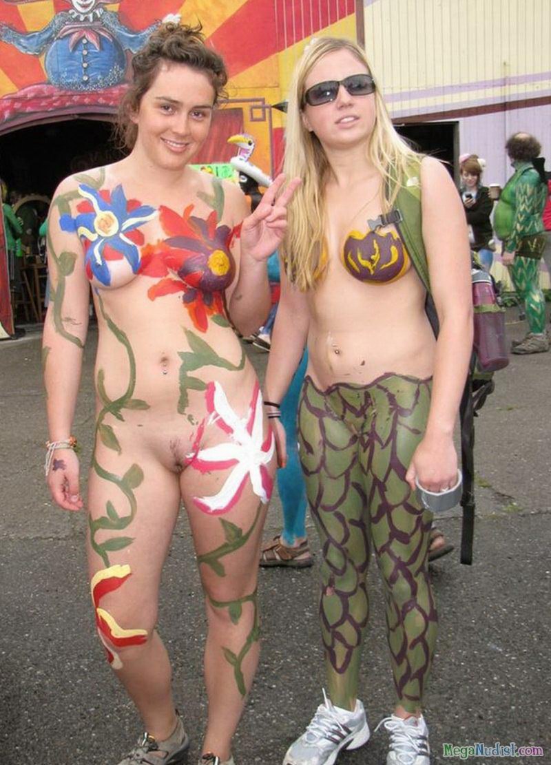 Painted naked women