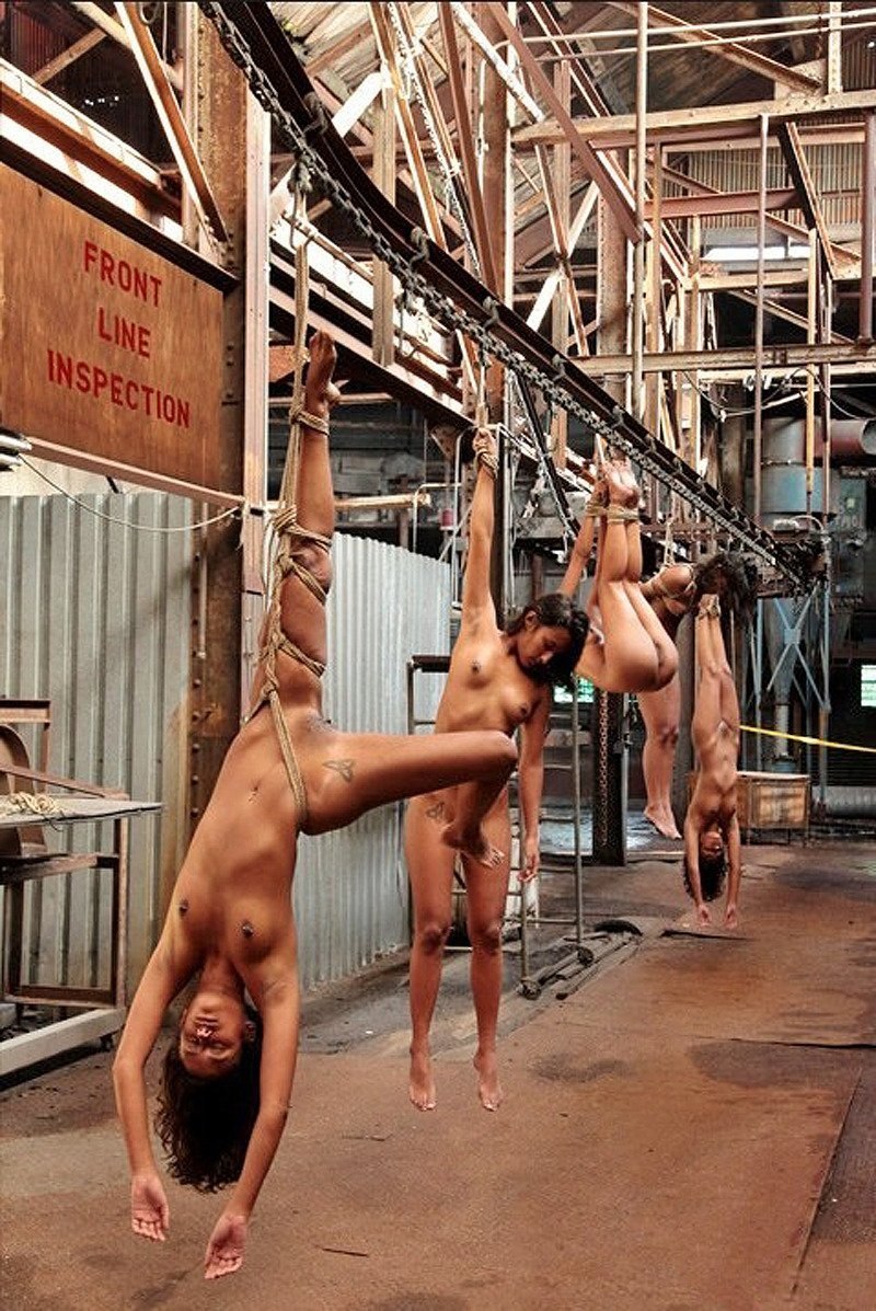 Girls Upside Down BDSM photo
