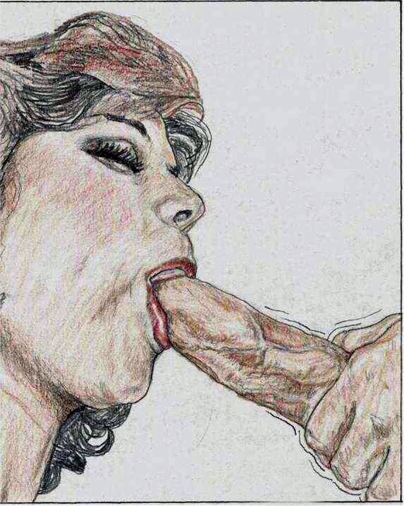 Pencil drawings of blowjob