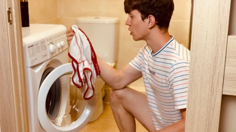 Male penis in shorts