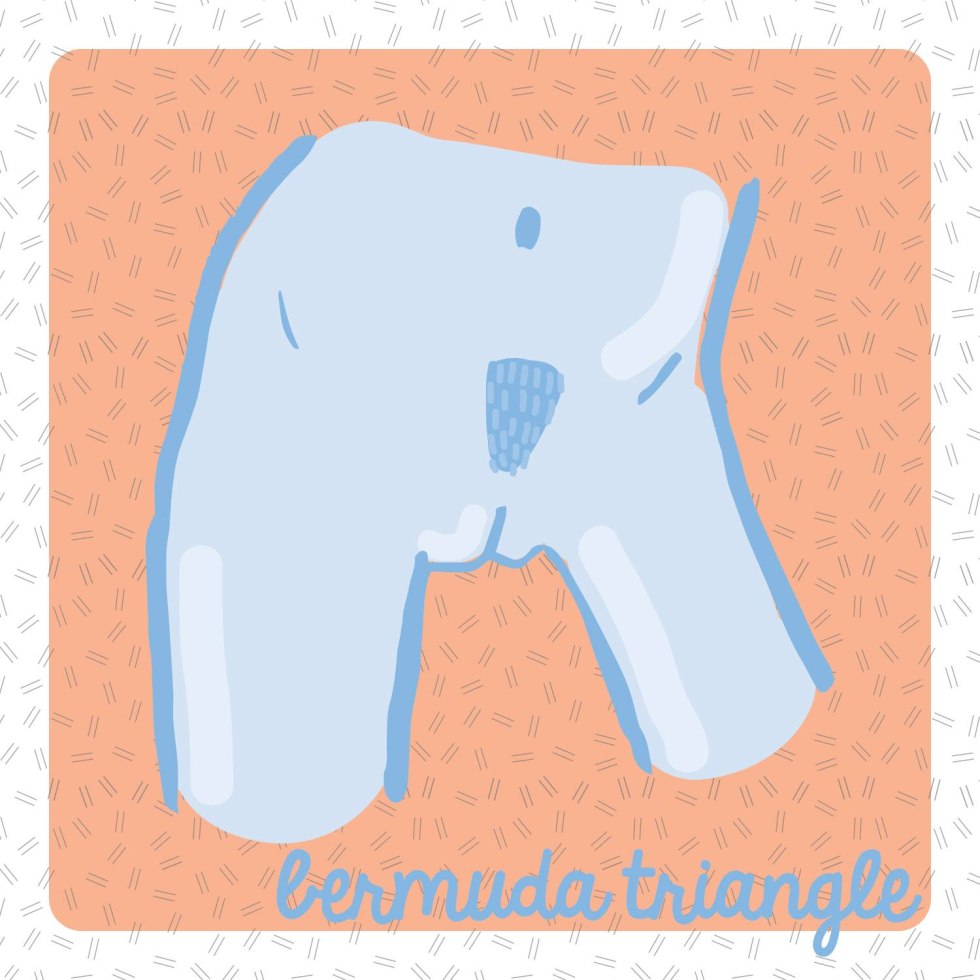 Women's intimate haircut Bermuda triangle