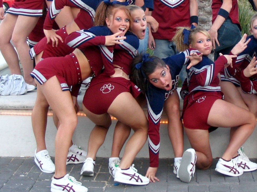 Beautiful girls in the locker room