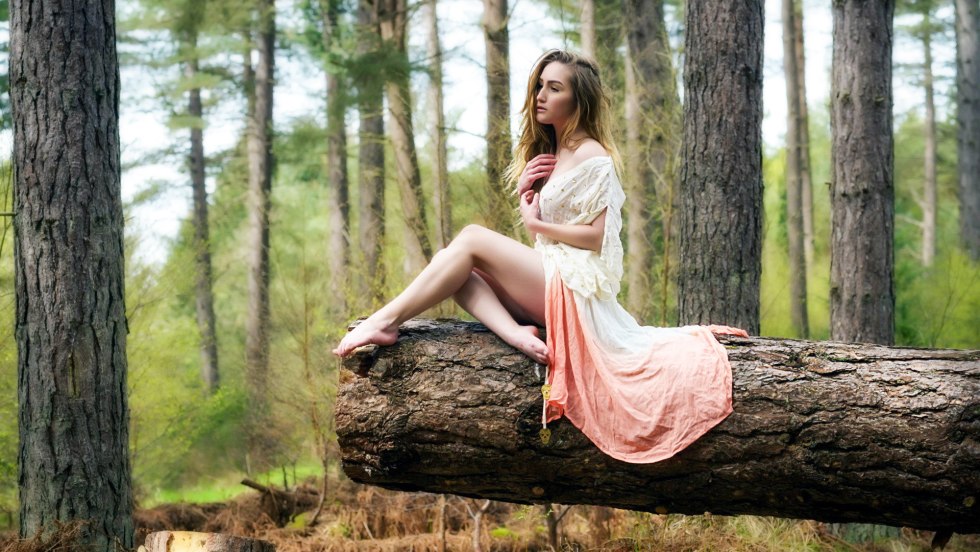 Girl in the forest