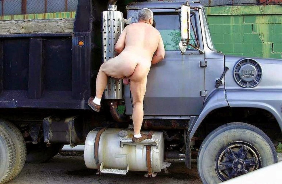 Naked women in a truck cab