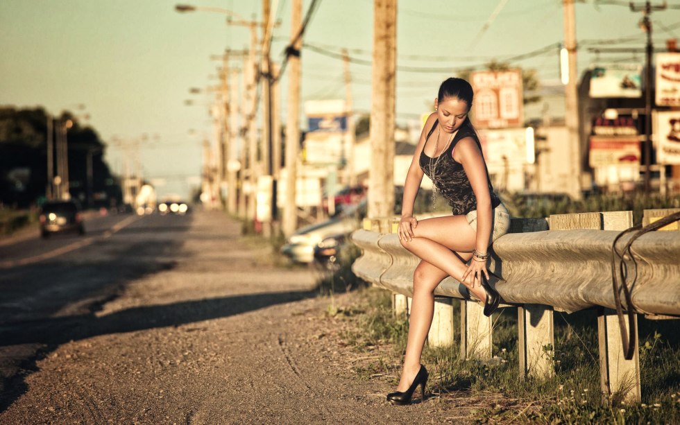 Girl on the highway