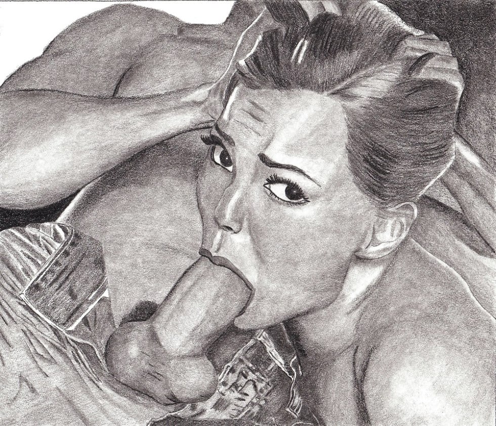 Blowjob drawings with a pencil