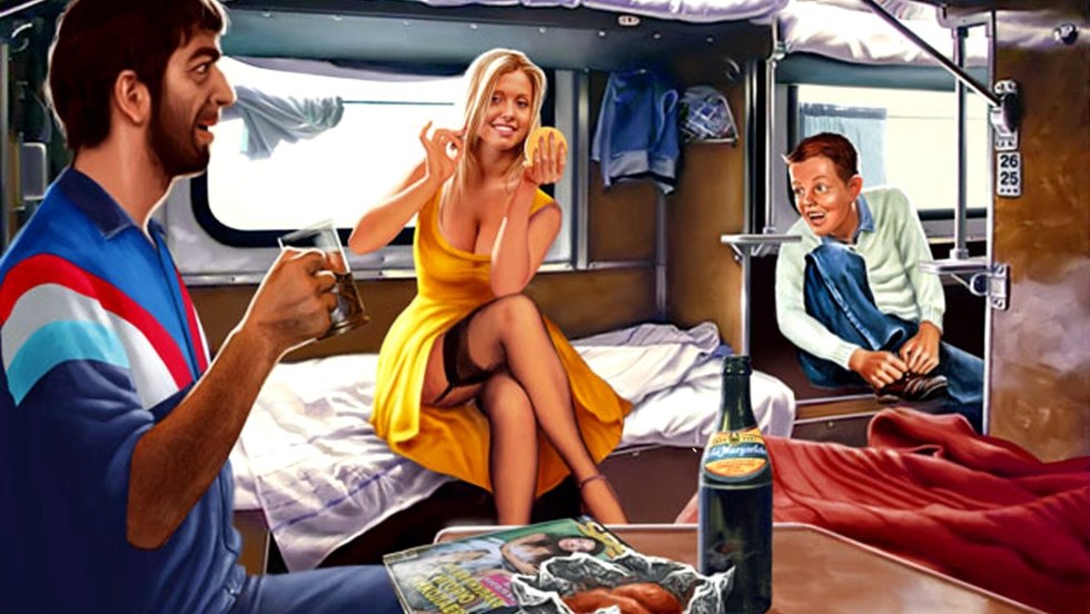 Amir Adar and Danny Dee on the train