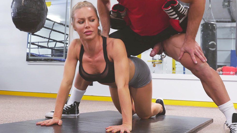 Nicole Aniston in the gym