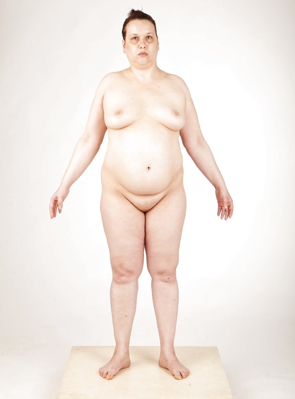 Woman with excess weight nude