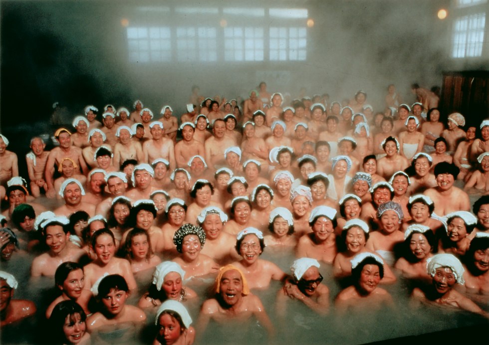 Fat man in the bath