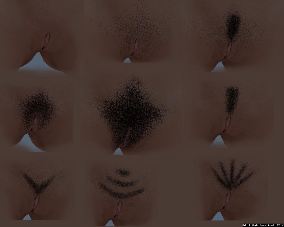 Female hairstyles on the pubis