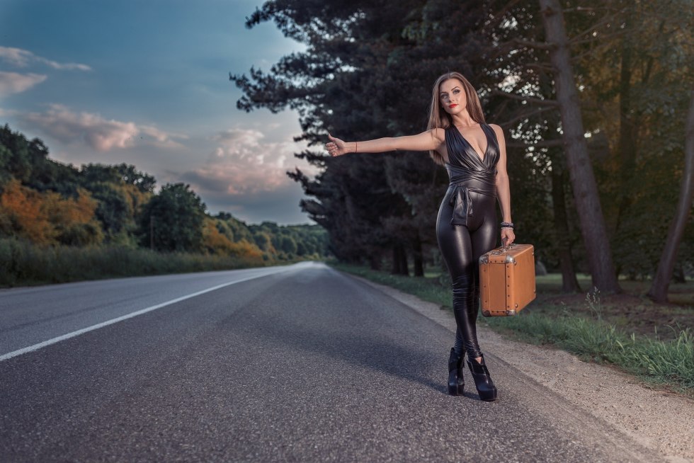 Girl on the road