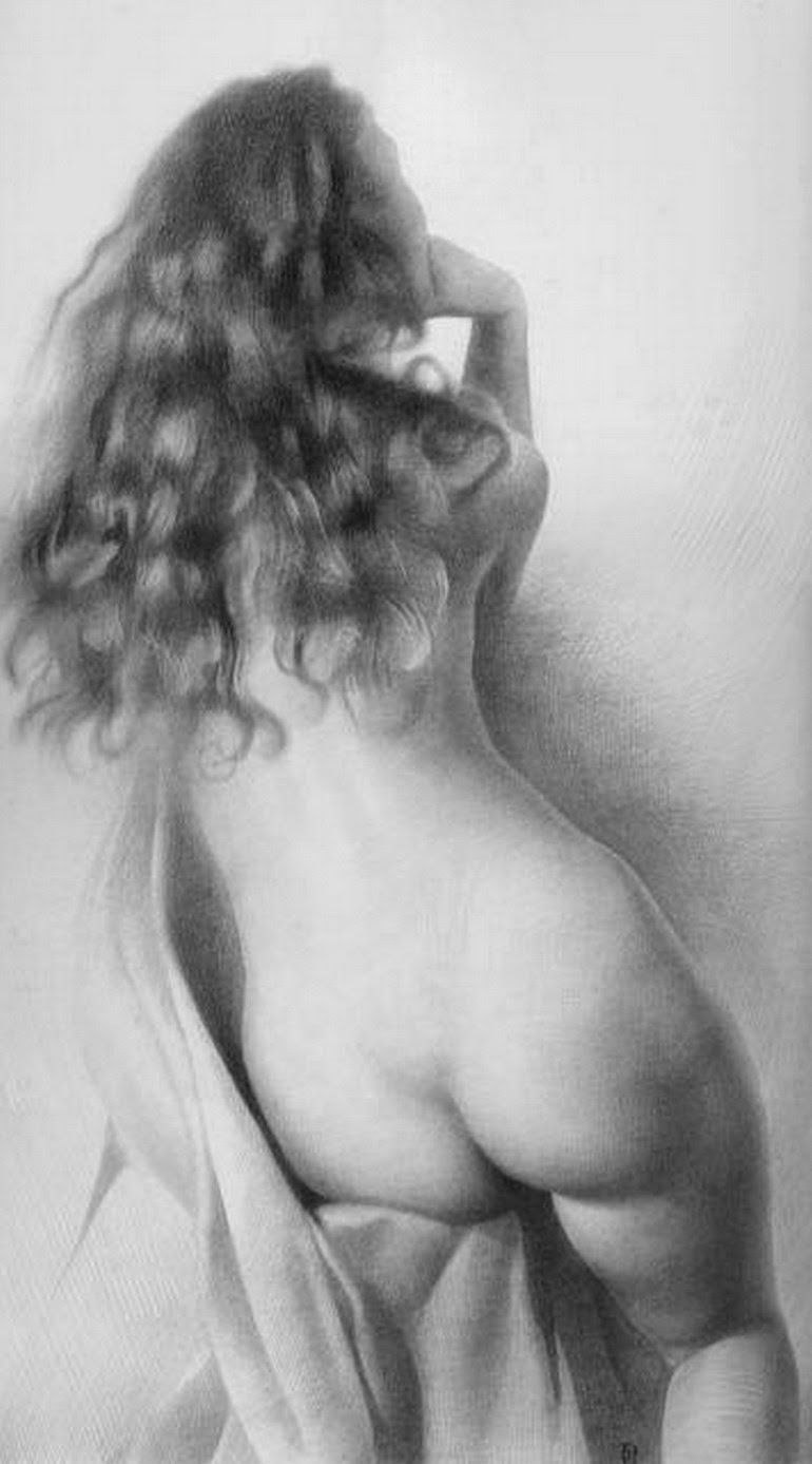 Women in the style of nude drawings