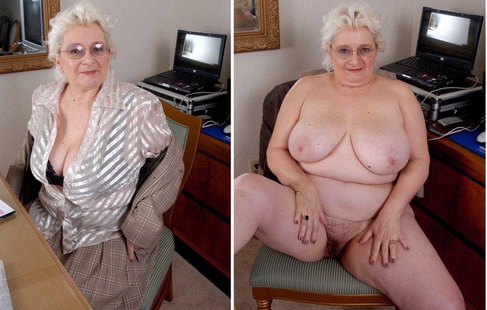 Granny undress on camera