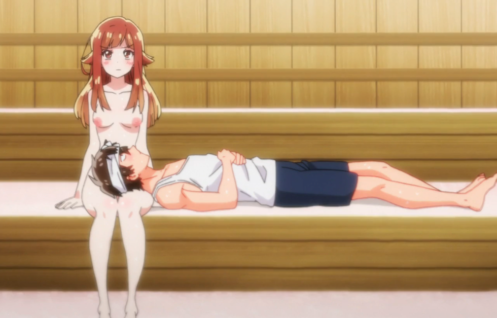 Me and she in the women's bathhouse Hentai