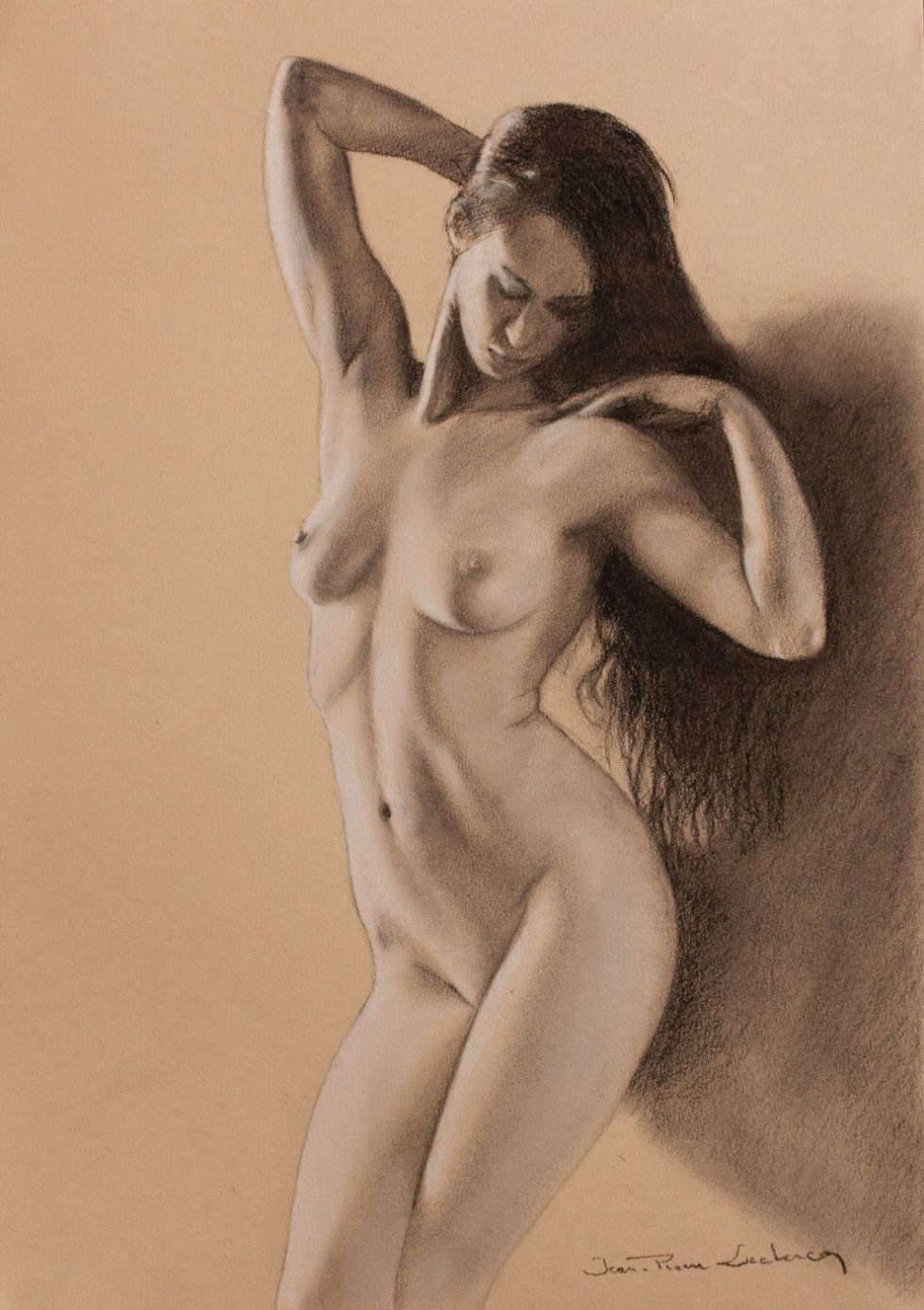 Drawing from nature nude for the artist