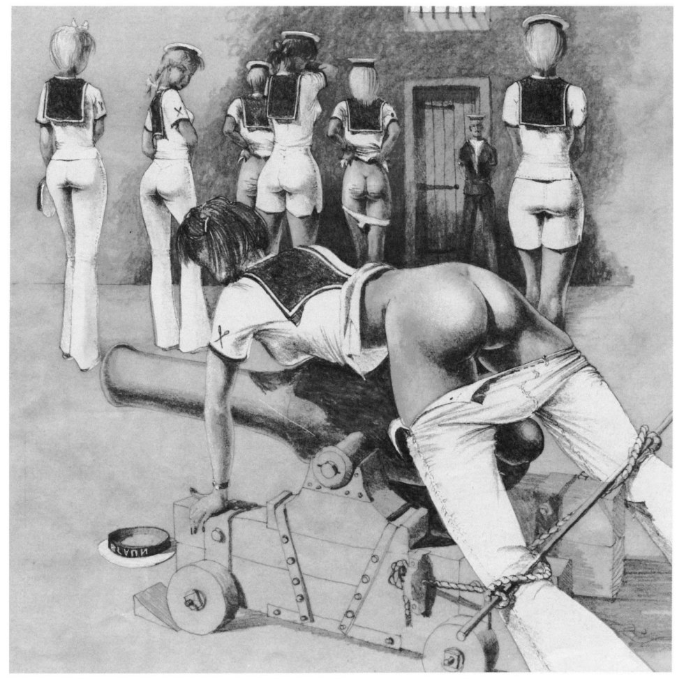 Erotic flogging of torture