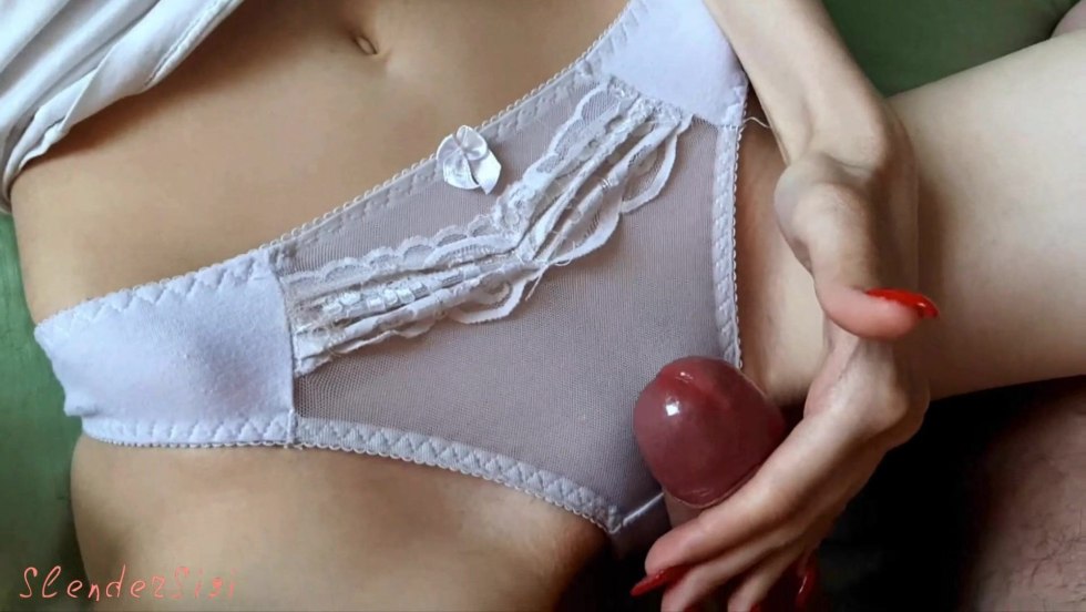 Masturbation in white underpants