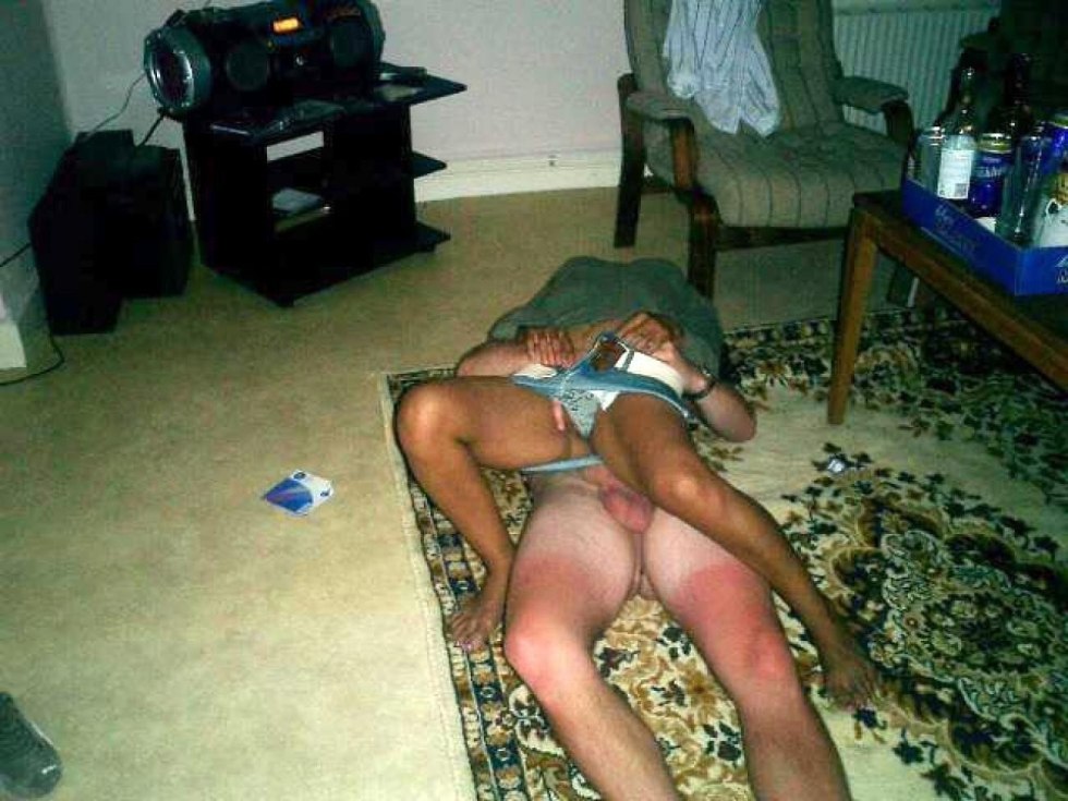 Drunk in the trash naked women